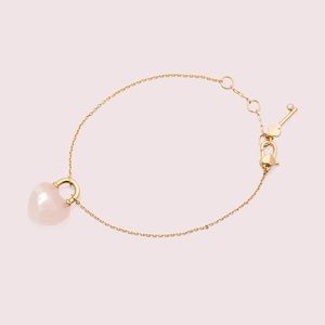 Kate Spade open heart stone lock bracelet